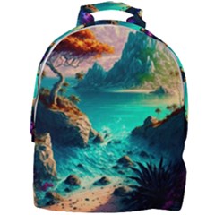 Tropical Paradise Beach Ocean Shore Sea Fantasy Mini Full Print Backpack by Pakemis