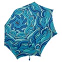Pattern Ocean Waves Blue Nature Sea Abstract Hook Handle Umbrellas (Small) View2