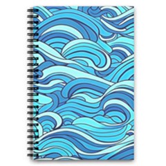 Pattern Ocean Waves Blue Nature Sea Abstract 5 5  X 8 5  Notebook by Pakemis