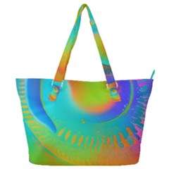 Contemporary Fluid Art Pattern In Bright Colors Full Print Shoulder Bag by GardenOfOphir
