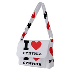 I Love Cynthia Full Print Messenger Bag (m) by ilovewhateva