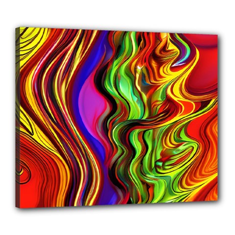 Swirls And Curls Canvas 24  X 20  (stretched) by GardenOfOphir