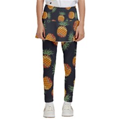 Pineapple Background Pineapple Pattern Kids  Skirted Pants by Wegoenart