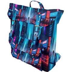 City People Cyberpunk Buckle Up Backpack by Jancukart