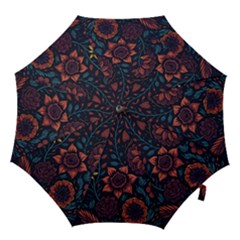 Flower Art Drawing Painting Spring Hook Handle Umbrellas (large) by Jancukart
