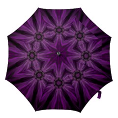 Pattern Purple Symmetry Dark Hook Handle Umbrellas (large) by Jancukart