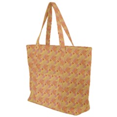Peach Leafs Zip Up Canvas Bag by Sparkle