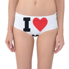 I Love Nicole Mid-waist Bikini Bottoms by ilovewhateva