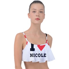 I Love Nicole Frill Bikini Top by ilovewhateva