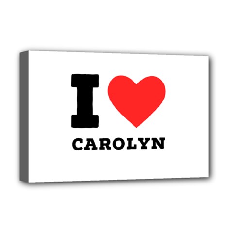 I Love Carolyn Deluxe Canvas 18  X 12  (stretched) by ilovewhateva