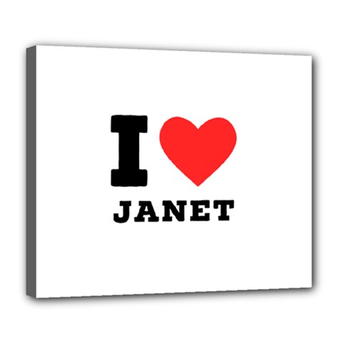 I Love Janet Deluxe Canvas 24  X 20  (stretched) by ilovewhateva
