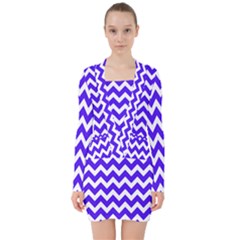 Pattern 116 V-neck Bodycon Long Sleeve Dress by GardenOfOphir