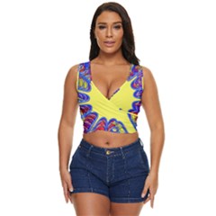 Explosion Big Bang Colour Structure Women s Sleeveless Wrap Top by Semog4