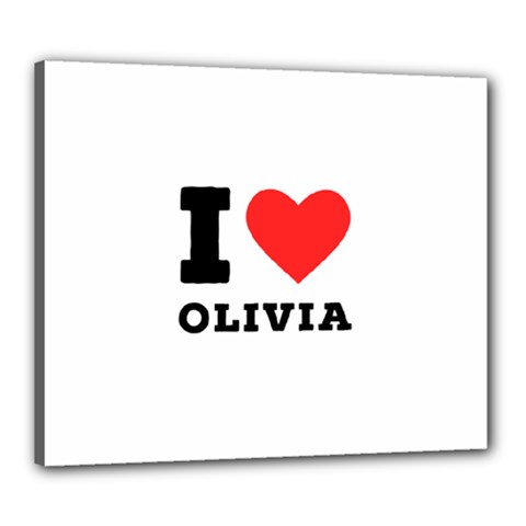 I Love Olivia Canvas 24  X 20  (stretched) by ilovewhateva
