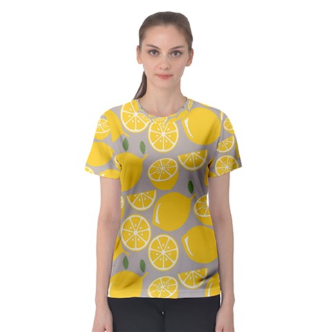 Lemon Background Lemon Wallpaper Women s Sport Mesh Tee by Semog4