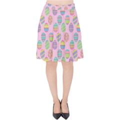 Egg Easter Eggs Pastel Digital Art Velvet High Waist Skirt by Semog4