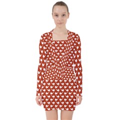 Pattern 275 V-neck Bodycon Long Sleeve Dress by GardenOfOphir