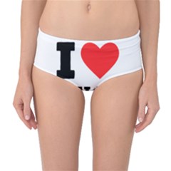 I Love Julia  Mid-waist Bikini Bottoms by ilovewhateva