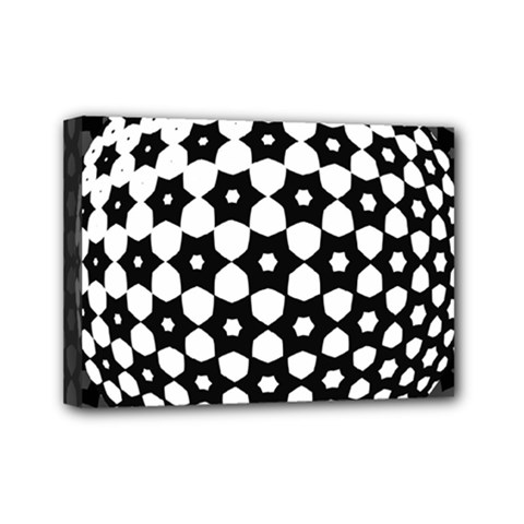 Sphere Spherical Circular Monochrome Circle Art Mini Canvas 7  X 5  (stretched) by Jancukart