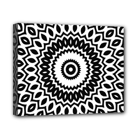 Circular Concentric Radial Symmetry Abstract Canvas 10  X 8  (stretched) by Jancukart