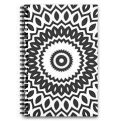 Circular Concentric Radial Symmetry Abstract 5 5  X 8 5  Notebook by Jancukart