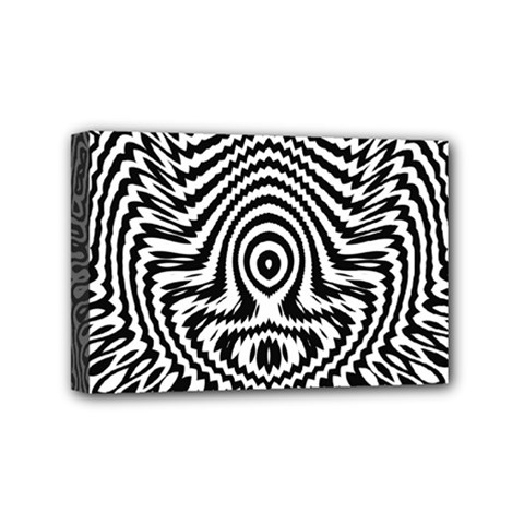 Monochrome Symmetry Abstract Mini Canvas 6  X 4  (stretched) by Jancukart