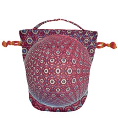 Sphere Spherical Metallic Colorful Circular Orb Drawstring Bucket Bag by Jancukart
