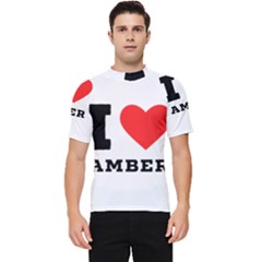 I Love Amber Men s Short Sleeve Rash Guard by ilovewhateva