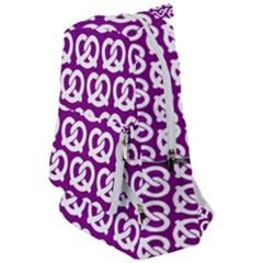 Purple Pretzel Illustrations Pattern Travelers  Backpack by GardenOfOphir