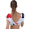 I love brittany Plunge Frill Sleeve Bikini Top View2