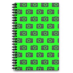 Modern Chic Vector Camera Illustration Pattern 5 5  X 8 5  Notebook by GardenOfOphir