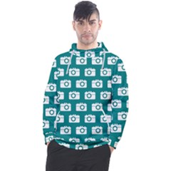 Modern Chic Vector Camera Illustration Pattern Men s Pullover Hoodie by GardenOfOphir