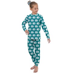Modern Chic Vector Camera Illustration Pattern Kids  Long Sleeve Set  by GardenOfOphir