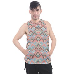 Trendy Chic Modern Chevron Pattern Men s Sleeveless Hoodie by GardenOfOphir