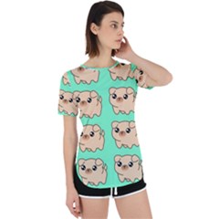 Puppy Pattern Dog Pet Perpetual Short Sleeve T-shirt by Jancukart
