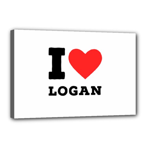 I Love Logan Canvas 18  X 12  (stretched) by ilovewhateva