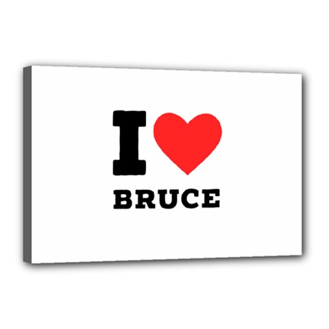 I Love Bruce Canvas 18  X 12  (stretched) by ilovewhateva