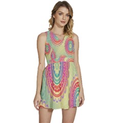Background-02 Sleeveless High Waist Mini Dress by nateshop