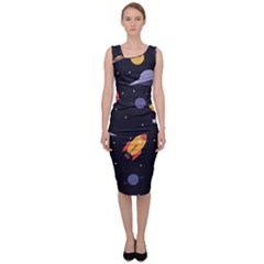Cosmos Sleeveless Pencil Dress by nateshop