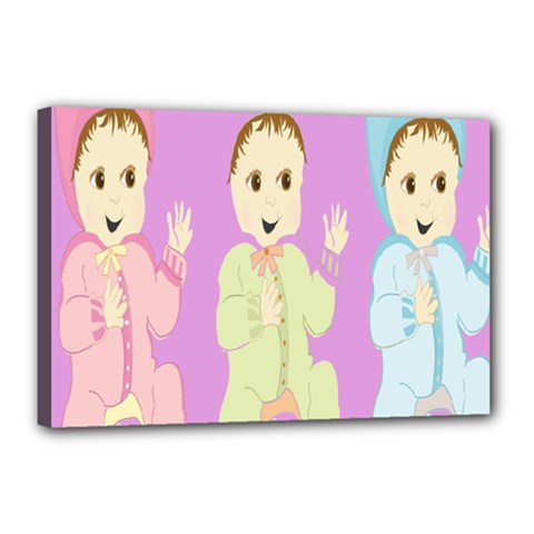 Happy 02 Canvas 18  X 12  (stretched) by nateshop