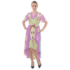 Happy 02 Front Wrap High Low Dress by nateshop