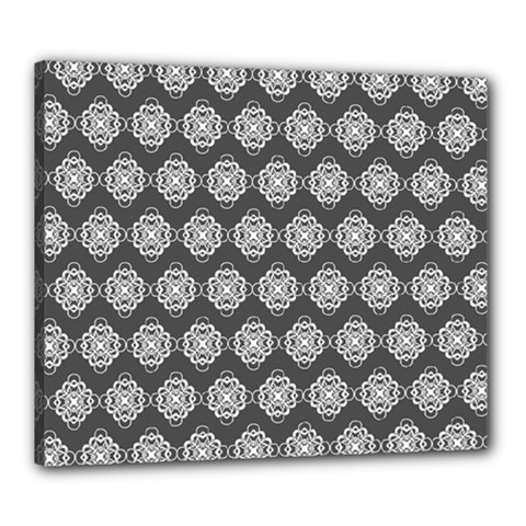 Abstract Knot Geometric Tile Pattern Canvas 24  X 20  (stretched) by GardenOfOphir