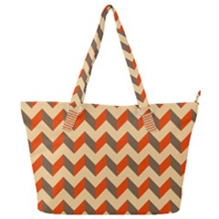 Modern Retro Chevron Patchwork Pattern Full Print Shoulder Bag by GardenOfOphir
