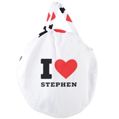 I Love Stephen Giant Round Zipper Tote by ilovewhateva