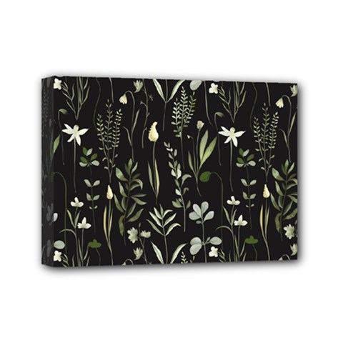 Plants Floral Art Pattern Design Mini Canvas 7  X 5  (stretched) by Ravend