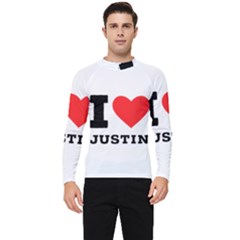 I Love Justin Men s Long Sleeve Rash Guard by ilovewhateva