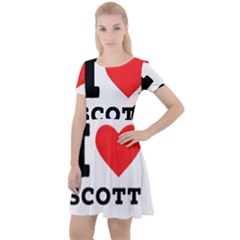 I Love Scott Cap Sleeve Velour Dress  by ilovewhateva