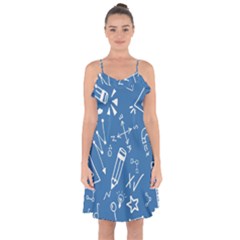 Education Ruffle Detail Chiffon Dress by nateshop