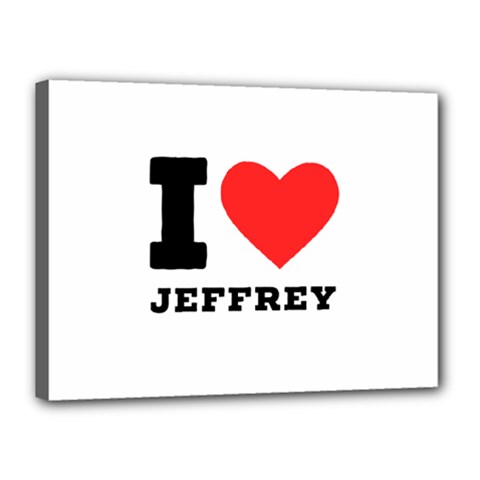 I Love Jeffrey Canvas 16  X 12  (stretched) by ilovewhateva