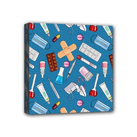 Medicine Pattern Mini Canvas 4  X 4  (stretched) by SychEva